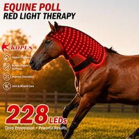 Enveloppe de cou pour cheval rechargeable à infrarouge, 228 LED, 3-en-1, dispositif de thérapie par lumière rouge pour équidés