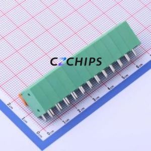 JL142V-50812GA1 Spring Terminal Block Through hole Component (THT),P=5.08mm Connector 1x12P 5.08mm Green Through Hole - Product Image 2