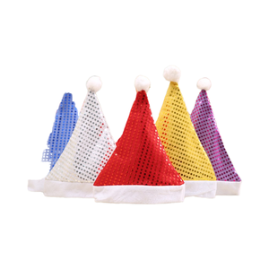Chapeau de Noël en peluche écologique en velours rouge avec pompon blanc, déguisement de Père Noël, décoration saisonnière pour fête de Noël - Product Image 4