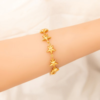 SUMMLY vente en gros de chaîne de croix coeur vintage faite à la main bracelet en acier inoxydable plaqué or 18 carats bijoux de mode
