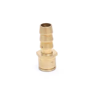 1/4"X7Mm - 3/4"X19Mm Round Head Forged Brass Reducing Adapter Air Hose Barb Connector Swivel Nozzle Fitting