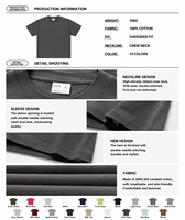 300GSM Heavyweight Oversized T-shirt Heren 100% Katoen Streetwear Casual Korte Mouw Blank T-shirt Custom Apparel