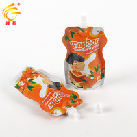 Emballages alimentaires en plastique laminé de qualité alimentaire, résistants à l'humidité, 150 ml, 1 L, 3 L, 5 L, sachets à fond plat, couleur personnalisée