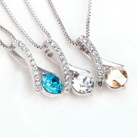 Sensibilisation au cancer du sein pendentif collier rond cristal bijoux de mode pour les femmes beau cadeau bijoux