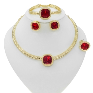 Conjunto de joyería de fiesta africana para mujer, cuentas de Coral nigerianas en línea, venta al por mayor - Product Image 3