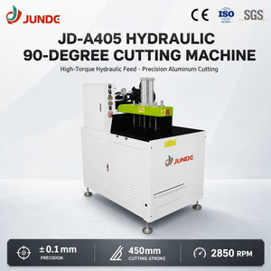 Machine de découpe hydraulique JUNDE JD-A405, coupeur de profilés en aluminium avec moteur 3kW, guide linéaire, équipement de découpe de précision - Product Image 2