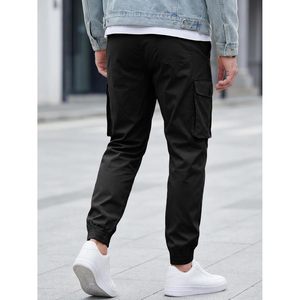 FOXA Men's <b>Cargo</b> Joggers <b>Pants</b> <b>Stretch</b> Elastic Waist Drawstring Tapered Sweatpants With Pockets Breathable Casual Wear - Product Image 2