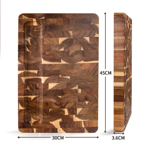 Tabla de Cortar de Madera de Acacia de Testa con Contenedores, Bloque de Picar para Cocina de Madera para Servir Embutidos con Ranuras para Jugos - Product Image 6