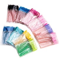 Applicateurs jetables en plastique OYL pour mascara, 50 pièces/sac et kit d'applicateurs pour greffe et extension de cils
