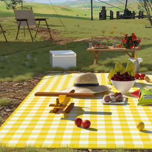Tapis de pique-nique en gros, couverture d'extérieur pour la plage et les prairies, pliable, portable, facile à nettoyer, imperméable - Product Image 3