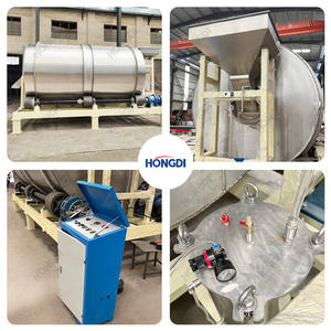 304 stainless steel pickled <b>vegetable</b> and <b>dried</b> fruit powder granule drum mixer - Product Image 5