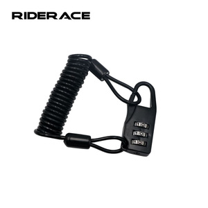 RIDERACE Mini candado para casco de bicicleta, candado de 4 dígitos con contraseña, candado de Cable para bicicleta de montaña, motocicleta, combinación <span class=keywords><strong>antirrobo</strong></span>, candado de seguridad - Product Image 1