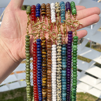 Collier et bracelet bohèmes en pierres naturelles, perles multicolores, fermoir à bascule doré, bijoux en gros