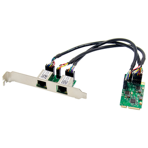 <span class=keywords><strong>Mini</strong></span> PCI Express Gigabit mạng cổng kép <span class=keywords><strong>RJ45</strong></span> LAN 1000m rtl8111f chip Ethernet Adapter cho máy tính để bàn và IPC và máy chủ - Product Image 1