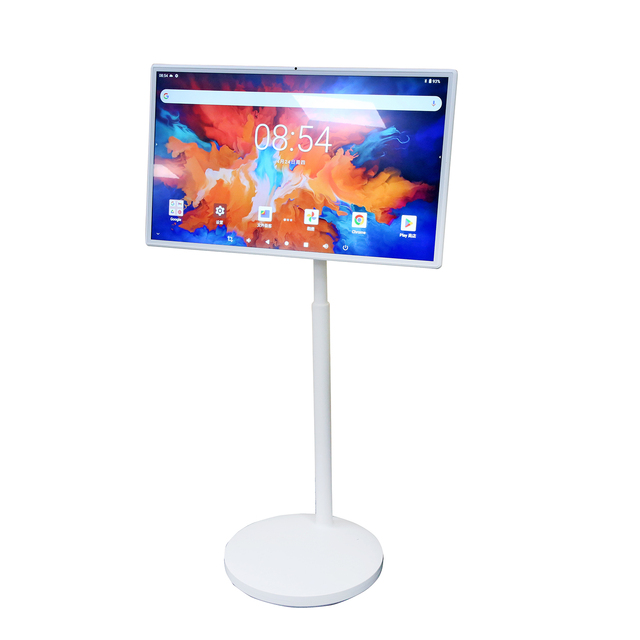 24 Inch White Wireless Android Smart TV 360-degree Rotation High Definition Rechargeable Touch Display Indoor Use 40-75Hz