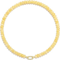 Collier ras du cou en pierre naturelle avec perles abacus, chaîne plaquée or, design de niche pour l'été et la plage, vente en gros pour femmes Woying