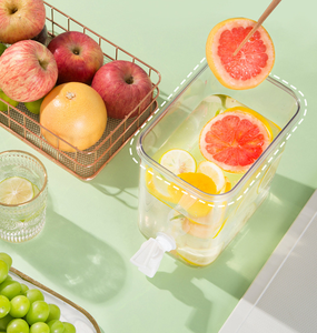 Clear Small Plastic Drink Dispenser Beverage 1 Gallon Iced Juice <strong>Lemonade</strong> Dispenser for Party Daily Use for Fridge Gallon - Product Image 5