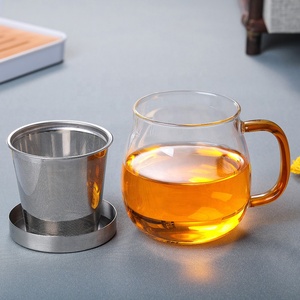 <span class=keywords><strong>Mug</strong></span> en verre minimaliste et écologique de 500 ml avec poignée, tasse en borosilicate de qualité alimentaire pour thé en vrac - Product Image 2