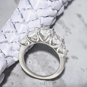 OAHLAN 2ctカット925スターリングファインシルバージュエリーエタニティウェディングバンド女性用女の子用モアッサナイトリング - Product Image 6