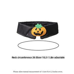 Decoraciones para mascotas pequeñas de Halloween <span class=keywords><strong>Collar</strong></span> de pajarita de calabaza negra para gatos y perros Patrón sólido hecho de poliéster - Product Image 2