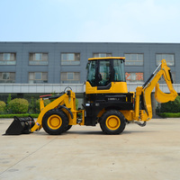 Chargeuse-pelleteuse certifiée CE d'usine chinoise, avec pelle avant pour jardin et pelle arrière de terrassement, également chargeuse sur roues pour usage domestique
