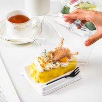 Nourriture Biscuit Gâteau Rouleau Boîte Jetable Suisse Rouleau Boîtes Demi Cuisson Gâteau Emballage En Plastique Mochi Boîte