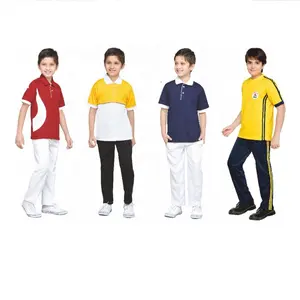 Produk Kustom Seragam Pakaian Olahraga Gaya Terbaru untuk Kaus Anak Laki-laki dengan Celana Seragam Lari
