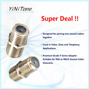 Adaptador de acoplador de conector hembra tipo F RG6 RG59 RF Cable coaxial <span class=keywords><strong>Radio</strong></span> Video datos aplicación de telefonía conector para teléfonos móviles - Product Image 3