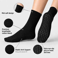 Chaussettes de sport antidérapantes en tricot personnalisées pour le yoga, le fitness et le Pilates pour femmes