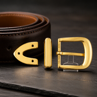 Boucles de ceinture pour hommes d'affaires, logo gravé sur mesure, alliage de zinc, métal résistant à la rouille, anti-rayures, pour ceinture en cuir