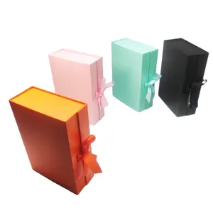 SUNSHINE Folding Magnetic Gift Boxes Top Bottom Lid Base Box Rigid Collapsible Foldable Magnet Cardboard Paper Packaging Hard Bo