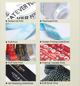 Cinta de Satén Personalizada de 4 cm y 5 cm, Rollo de Cinta de Satén para Imprimir Etiquetas con Logotipo, Estampado en Oro 3D, Cinta de Marca Personalizada para Regalo de Navidad - Product Image 4