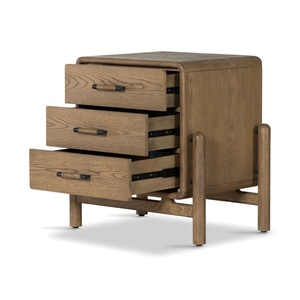 โต๊ะข้างเตียงไม้โอ๊คสำหรับโรงแรม พร้อมลิ้นชัก 3 ชั้น - Product Image 3