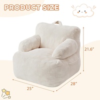 Fauteuil bean bag en mousse pour enfants, siège individuel confortable et écologique, idéal pour la chambre, le salon, les jeux, la lecture et la détente