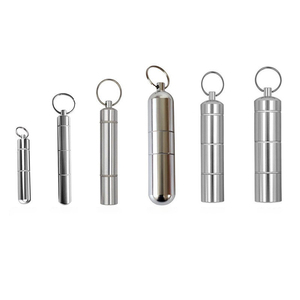 Biểu Tượng Tùy Chỉnh Du Lịch Di Động Nhôm Kim Loại Túi Thuốc Hộp <span class=keywords><strong>Container</strong></span> Tự Làm Khoang Y Học Không Thấm Nước Thuốc Bao Bì Hộp - Product Image 1