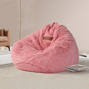 Plush <strong>Beanbags</strong> on Sale Indoor Poly Beans Filling Giant Fluffy <strong>Faux</strong> <strong>Fur</strong> <strong>Beanbag</strong> Lazy Sofa - Product Image 4