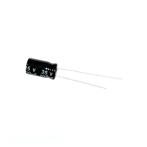 ตัวเก็บประจุรูผ่านรูรับแสง22 uF 20% 50V ตัวเก็บประจุ AEC22M50V0511รูรับแสงแนวรัศมี22 uF - Product Image 1