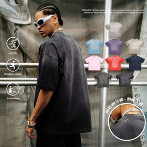 Personalizzare t-shirt oversize di alta qualità, personalizzare t-shirt Vintage lavate con pesi massimi, vecchie lavate con acido - Product Image 3