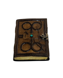 Carnet en cuir Darkhold Damned, gaufré, avec motif pierre maléfique, livre de sorts vierge, couverture rigide écarlate, thème Horreur, Feng Shui, Religieux - Product Image 3