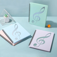 Fournitures de bureau scolaires, classeur à spirales A4, organiseur, grande capacité, classeur pour partitions de musique de piano avec 20 pochettes en plastique