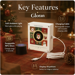 Imán para Refrigerador <span class=keywords><strong>con</strong></span> Fotos Personalizadas, Reproductor de Música Táctil NFC, Caja de Música NFC Giratoria Estilo Vinilo, Adhesivo para Refrigerador - Product Image 6