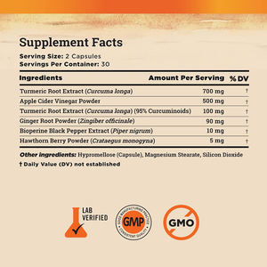 แคปซูล/ยา/ผงน้ำส้มสายชูแอปเปิ้ลไซเดอร์ขิงรากขมิ้นติดฉลากตามสั่ง - Product Image 3