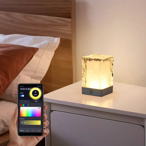 <span class=keywords><strong>Lampe</strong></span> de table LED sans fil intelligente WiFi Alexa Tuya APP Musique Synchronisation Commande vocale Abat-jour en cristal de luxe Batterie rechargeable Usb - Product Image 6