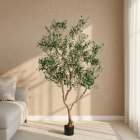 Arbres artificiels détachables de 0,9 m à 2,4 m, oliviers, plantes de simulation, verdure artificielle, pour jardin et décoration intérieure