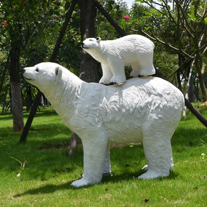 Sculture in Resina e Fibra di Vetro di Orsi Polari a Grandezza Naturale 5ft 6ft 8ft 10ft per Eventi, Parchi e Decorazioni - Product Image 1