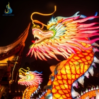 Lanternes de dragon chinoises traditionnelles, fabriquées à la main, énormes lanternes de dragon réalistes pour la décoration d'événements