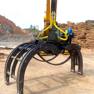 Grappin à bois rotatif sur chenilles XUVOL de 48 tonnes à ouverture large de 4 mètres pour excavatrice - Product Image 1