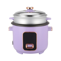 Cuisinière à riz cylindrique électrique dernière génération 400W-1000W avec cuve antiadhésive et cuiseur vapeur pour usage domestique