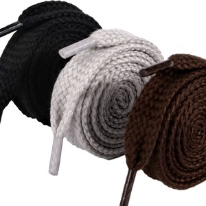 1.5cm Widened Single-layer Black Gray <strong>Brown</strong> Solid Color Flat <strong>Shoelace</strong> for Casual Shoes - Product Image 5