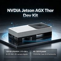 Kit de développement NVIDIA Jetson AGX Thor Blackwell GPU 2070 TFLOPS 128 Go LPDDR5X pour robots humanoïdes, IA physique, système embarqué